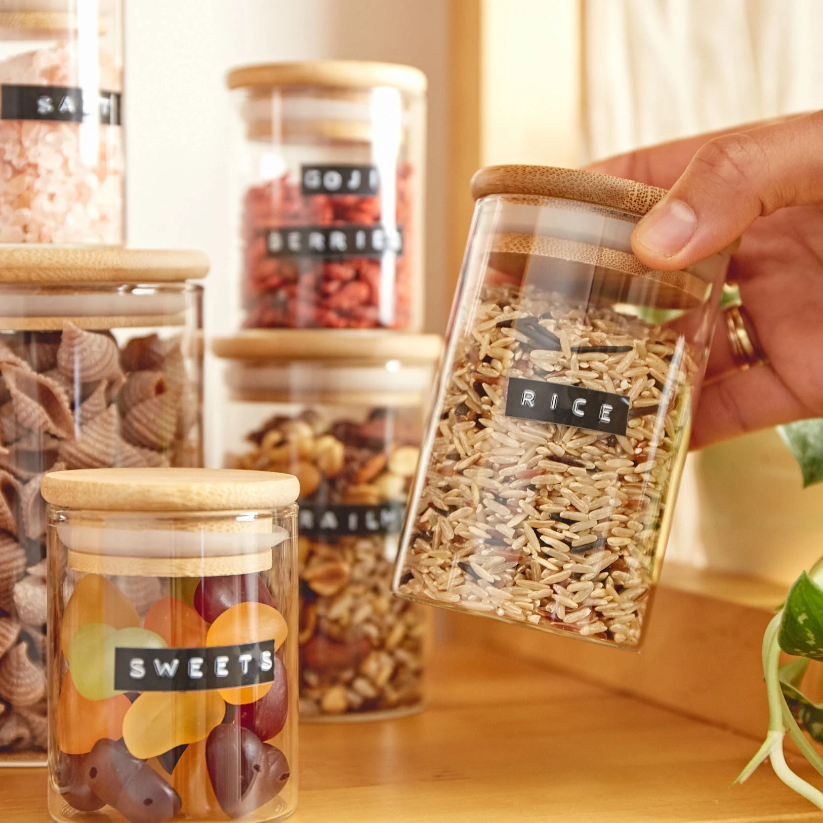 Bamboo Jar 250ml with Lid