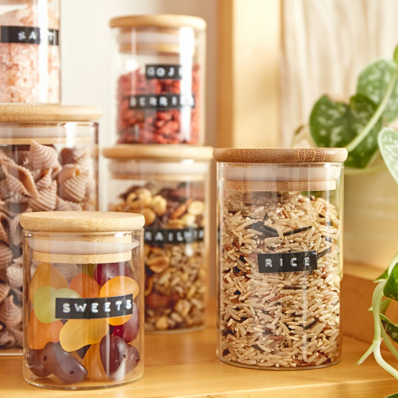 Bamboo Jar 750ml with Lid